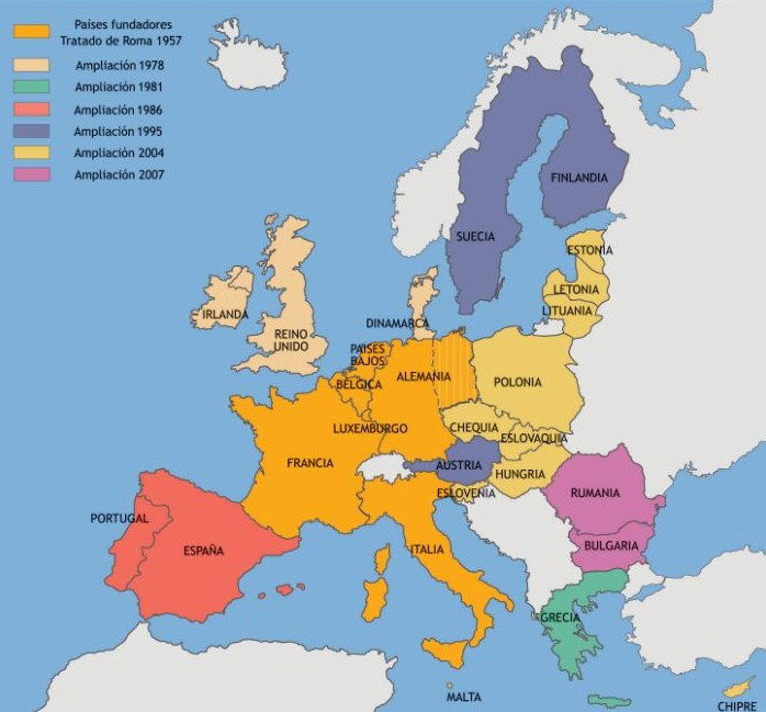 Mapa de la UE